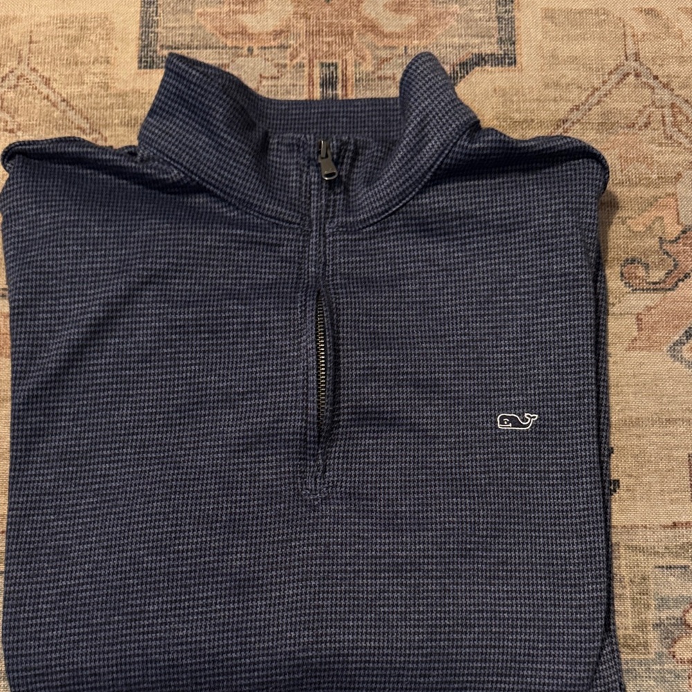 Vineyard Vines Men's Navy Half Zip-Up Sweater